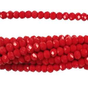 03MM FACETED RONDELLE CORAL COLOR